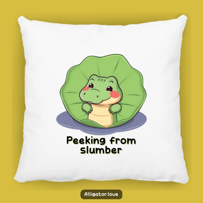 Funny Curious Alligator Pillow: Cozy Up with Mystery!
