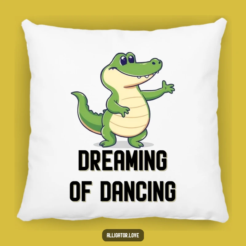 Funny Dancing Gator Tail Wag Pillow: Cozy Comfort for Dance Lovers!