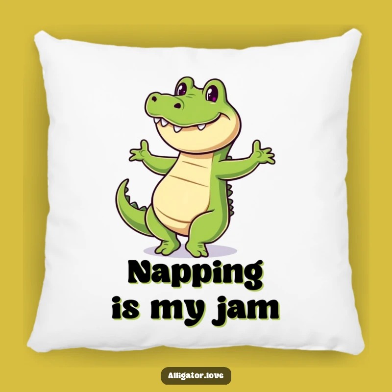 Comfy Funny Dancing Alligator Pillow - Soft Support for Happy Souls
