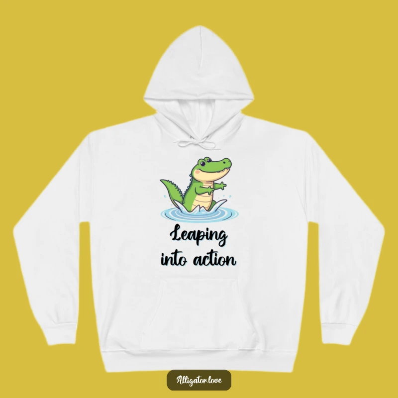 Funny Joyful Alligator Hoodie: Cozy Up with This Hilarious Reptile Gift!