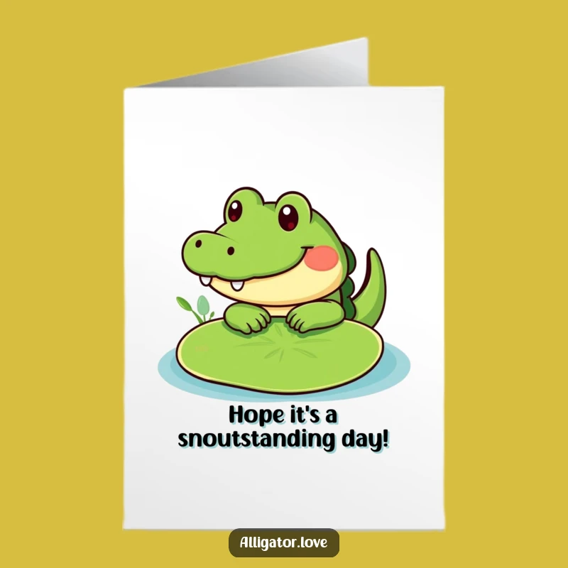 Free Printable Birthday Card: Cute Alligator Peek-a-Boo Downloadable for Joyful Wishes