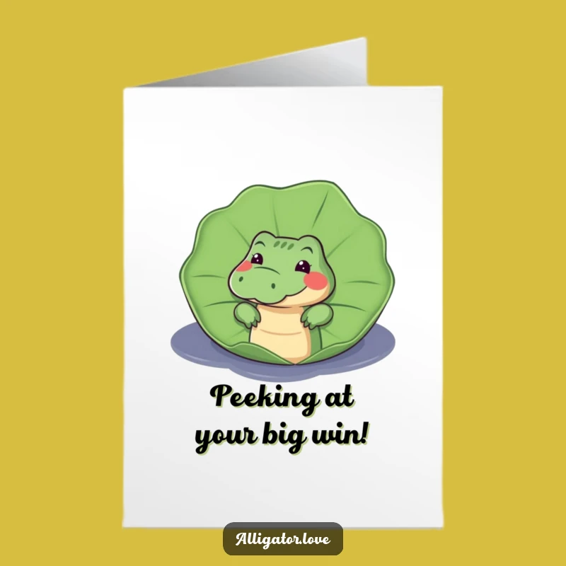 Free Printable Congratulations Card: Curious Alligator Funny Congrats Downloadable Gift