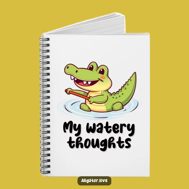 Funny Happy Paddling Gator Notebook: Jot Down Joyful Ideas!