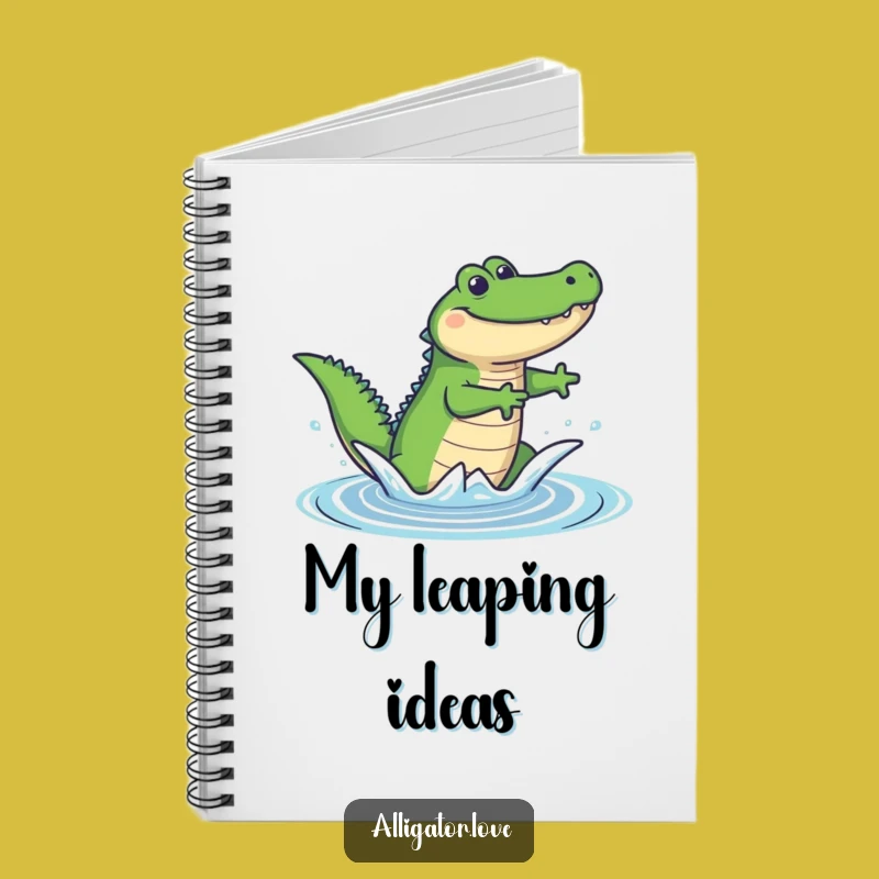 Funny Joyful Alligator Notebook: Jot Down Ideas with This Hilarious Gift!