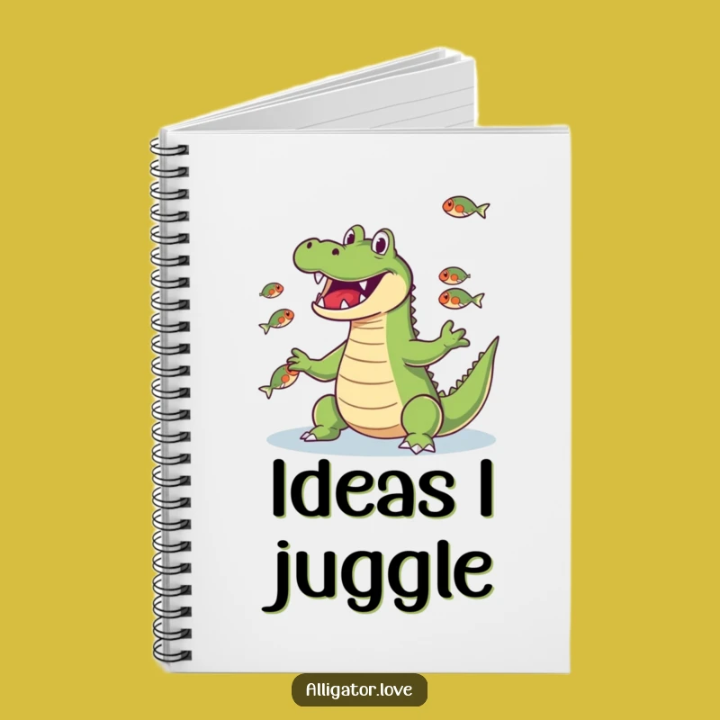 Funny Juggling Gator Fish Notebook: Record Your Amazing Feats!
