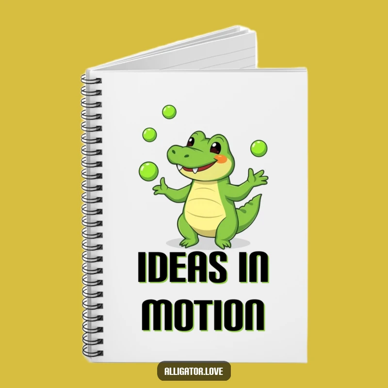 Funny Alligator Juggling Notebook - Jot Down Ideas with Hilarious Flair