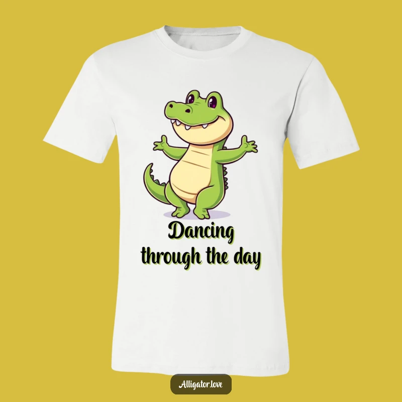 Funny Dancing Alligator T-Shirt - Groovy Reptile Tee for Fun Times