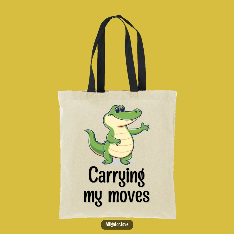 Funny Dancing Gator Tail Wag Tote Bag: Carry Your Moves Everywhere!