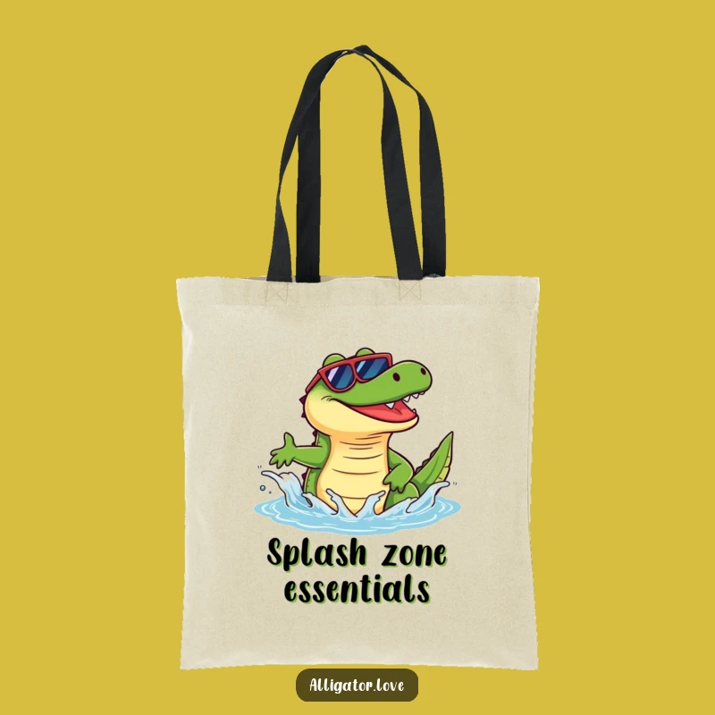Funny Alligator Sunglasses Splash Tote Bag: Carry Your Fun in Style!