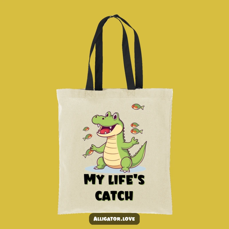 Funny Juggling Gator Fish Tote Bag: Carry Your Talents in Style!